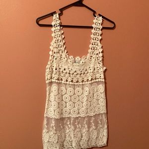 American Rag Boho Crochet Tank Top